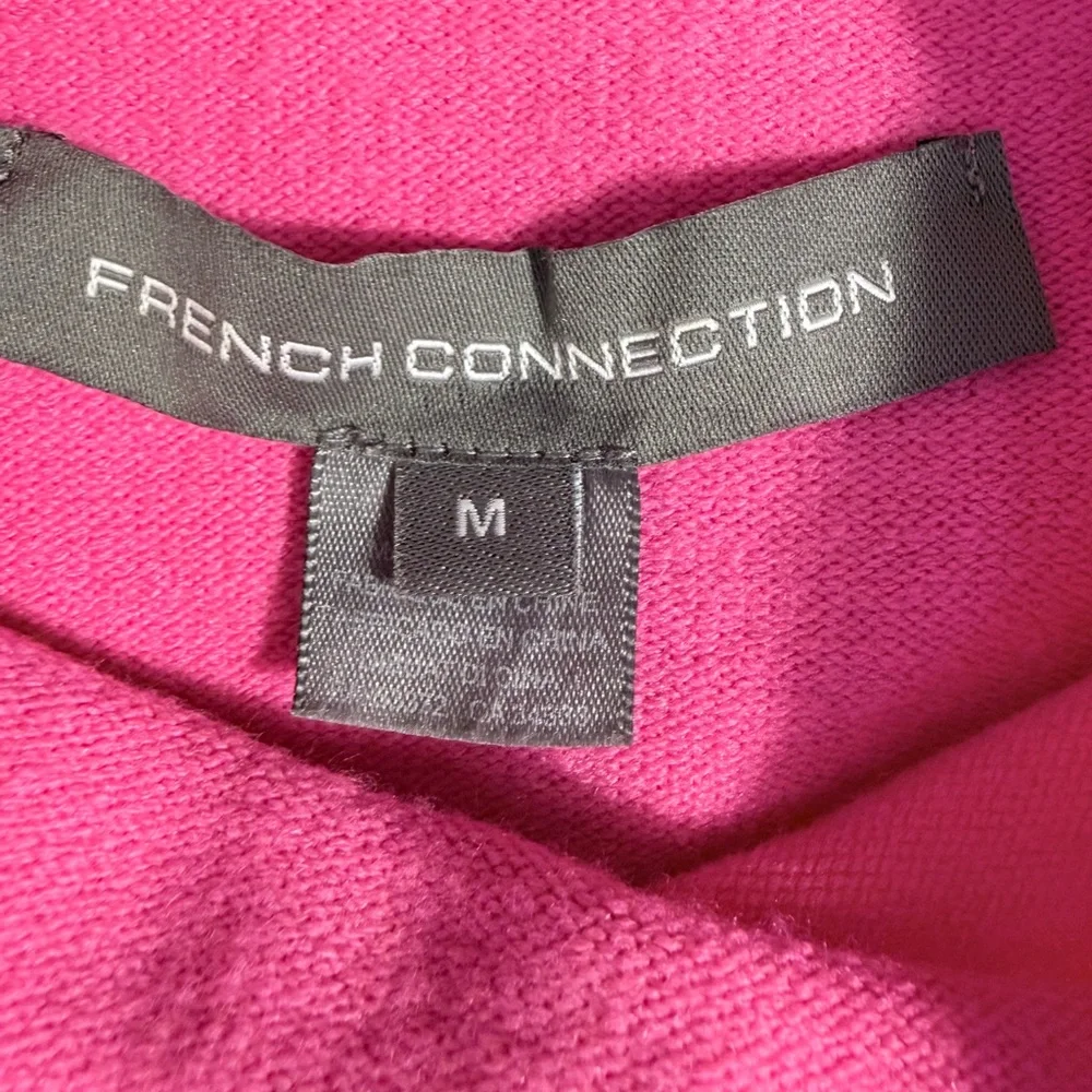 French Connection Women’s Vibrant Pink Turtleneck Sweater Size M Soft Knit EUC